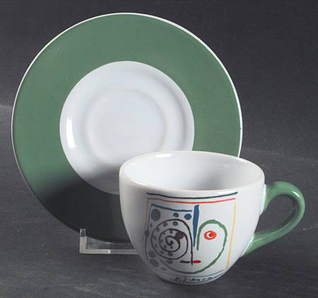 Crayon Collection Flat Demitasse Cup & Saucer Set