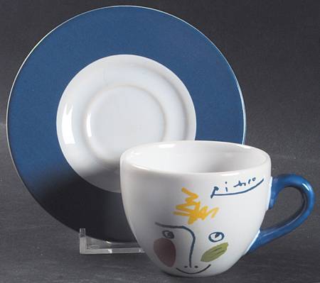 Crayon Collection Flat Demitasse Cup & Saucer Set