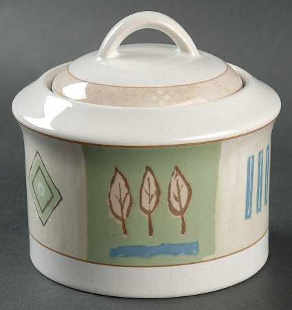 Country Quilt Sugar Bowl & Lid