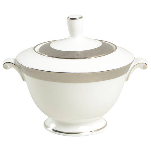Crown Jewel Platinum Sugar Bowl & Lid