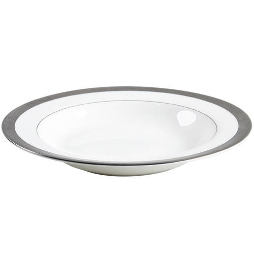 Crown Jewel Platinum Large Rim Soup Bowl