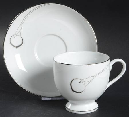 Candlelight Silver Footed Cup & Saucer Set