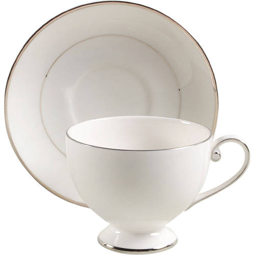 Cameo Platinum Footed Cup & Saucer Set