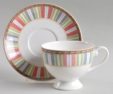 Fashion Tones Footed Cup & Saucer Set