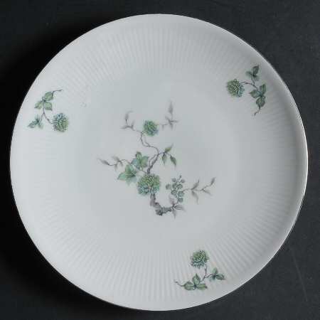Green Ming (Platinum Trim) Salad Plate