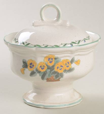 Flower Box Sugar Bowl & Lid