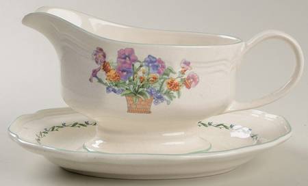Flower Box Gravy Boat & Underplate