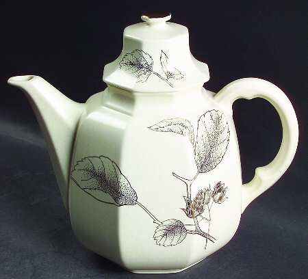 Gold Brocade Coffee Pot & Lid