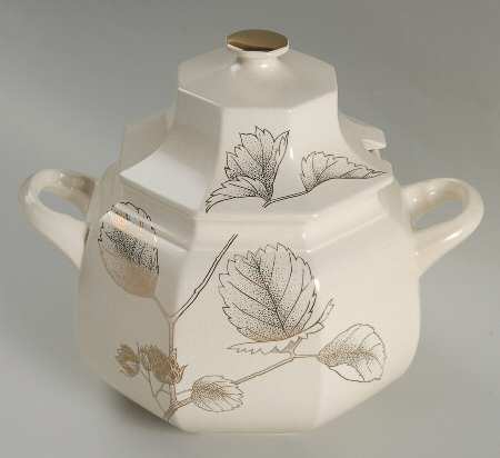 Gold Brocade Tureen &  Lid