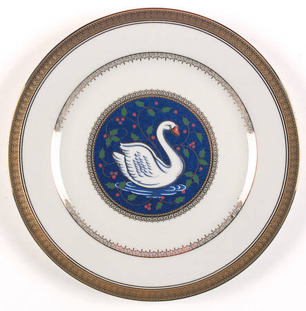 Twelve Days of Christmas Gold Luncheon Plate