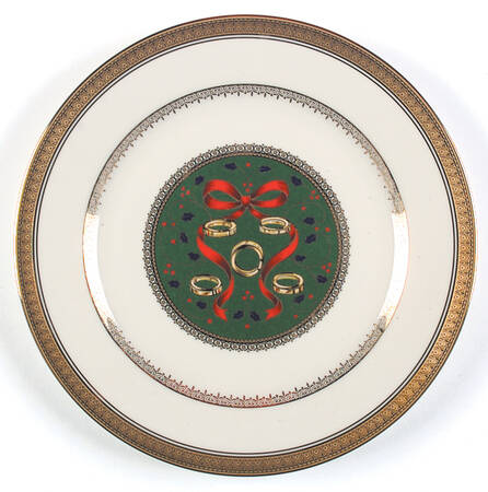 Twelve Days of Christmas Gold Luncheon Plate