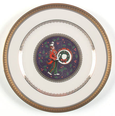 Twelve Days of Christmas Gold Luncheon Plate