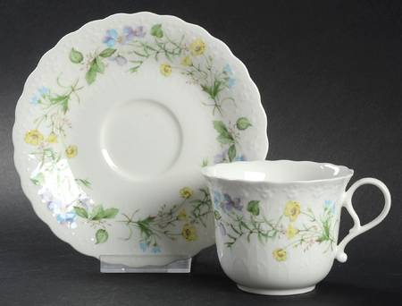 Belle Fleur Flat Cup & Saucer Set
