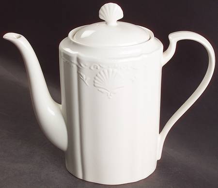 South Hampton White Coffee Pot & Lid
