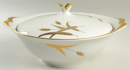 Midas (Cream Background, Japan) Round Covered Vegetable