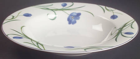 Garden Poetry Large Rim Soup Bowl