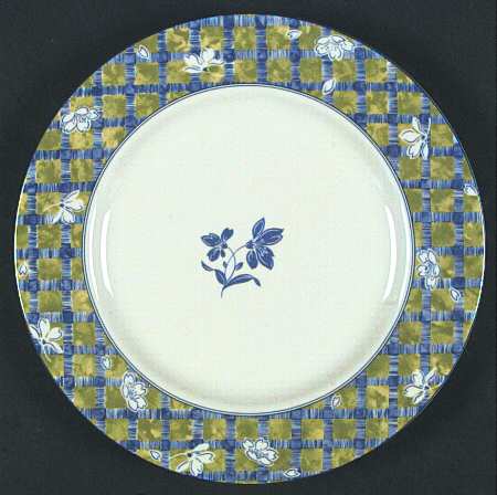 Tartan Blue (Blue & Green Plaid) Salad Plate