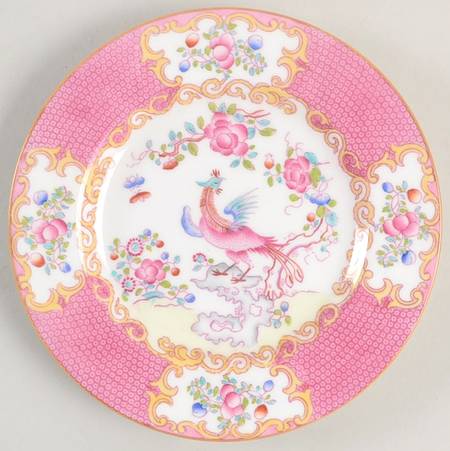 Cockatrice Pink (Smooth, Globe Backstamp) Bread & Butter Plate