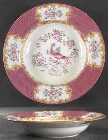 Cockatrice Pink (Smooth, Globe Backstamp) Pancake Dish No Lid