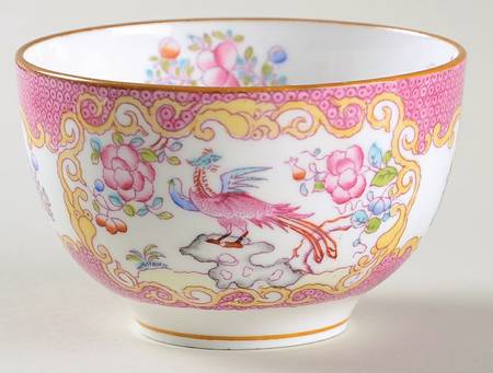 Cockatrice Pink (Smooth, Globe Backstamp) Mini Open Sugar Bowl