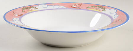 Nautical Compass Large Rim Soup Bowl
