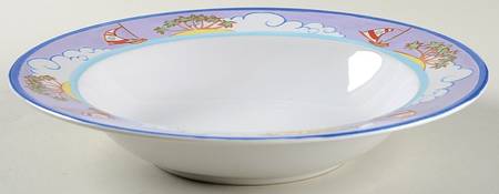 Nautical Compass Large Rim Soup Bowl