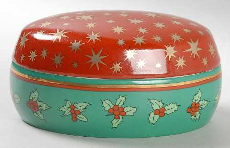 Holiday Elegance Oval Box & Lid 5"