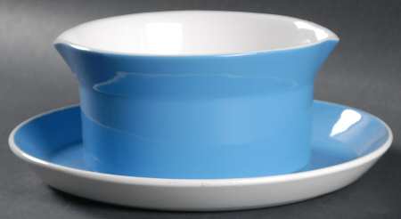 Duplex Light Blue Gravy Boat & Underplate