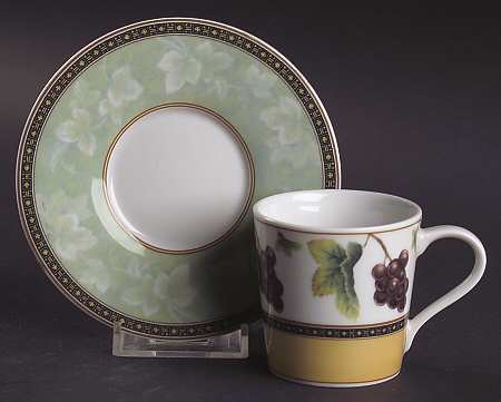 Fruit Odyssey Flat Demitasse Cup & Saucer Set
