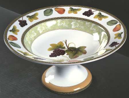 Fruit Odyssey Large Footed Salad Serving Bowl