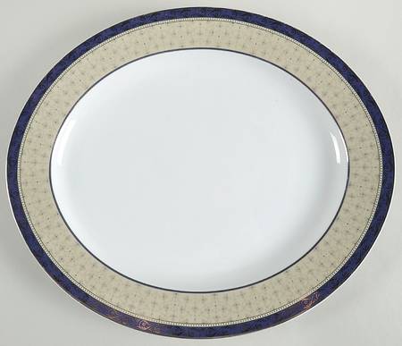 Delacourt 13" Oval Serving Platter by Mikasa
