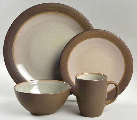 Swiss Coffee Dark Brown 4 Piece Place Setting