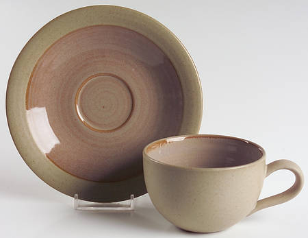Cafe Latte Flat Cup & Saucer Set