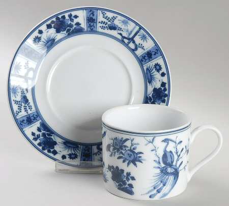 Imari Bird Flat Cup & Saucer Set