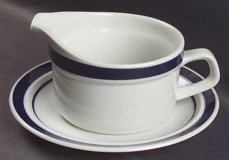 Blue Monterrey Gravy Boat & Underplate