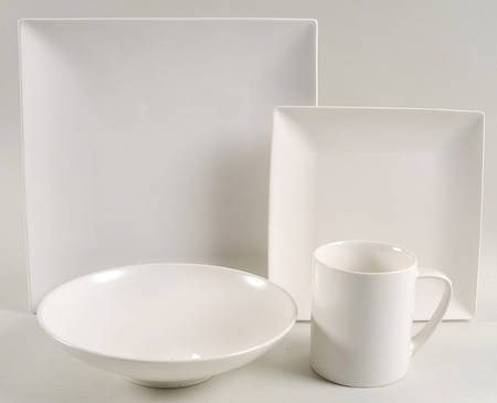 Stone Glaze White 4 Piece Place Setting
