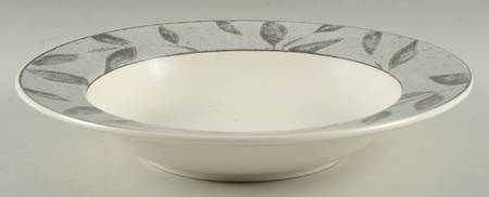 Natures Breeze Gray Large Rim Soup Bowl