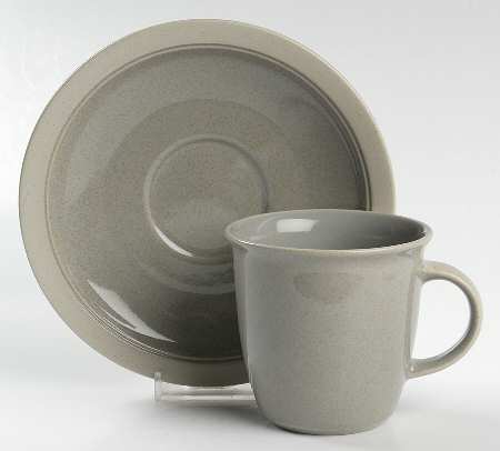 Newport Mist Flat Cup & Saucer Set
