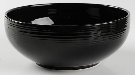 Corduroy Black 8" Round Vegetable Bowl