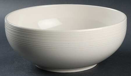 Corduroy White 8" Round Vegetable Bowl