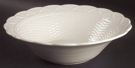 Country Manor White 11" Large Salad Serving Bowl