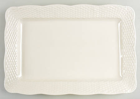Country Manor White 17" Rectangular Serving Platter