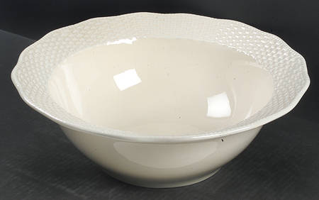 Country Manor Cream 13" Large Salad Serving Bowl