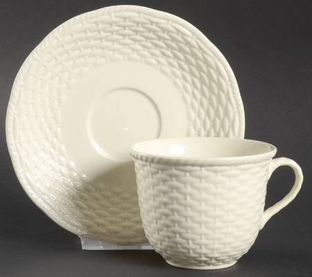 Country Manor Cream Flat Cup & Saucer Set