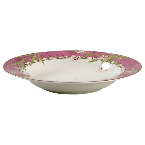 Orchid Tapestry Rim Soup Bowl