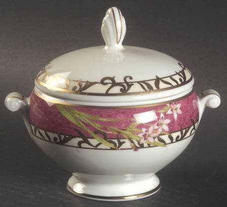 Orchid Tapestry Sugar Bowl & Lid