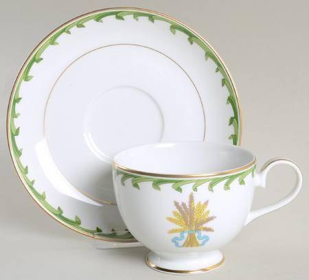 Prairie Gold Footed Cup & Saucer Set