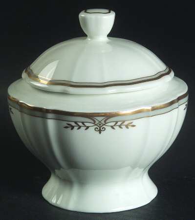 Baronial Gold Sugar Bowl & Lid