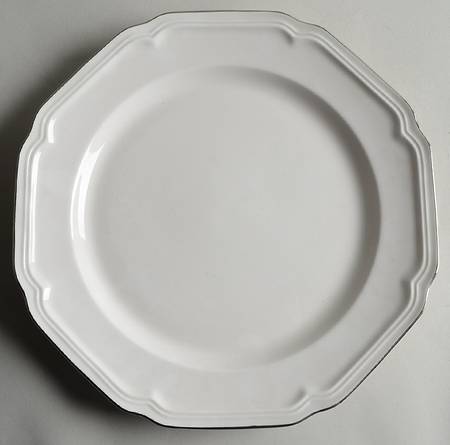Antique Platinum 12" Chop Plate (Round Platter)