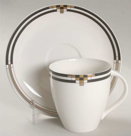 Ebony Jewels Flat Cup & Saucer Set